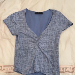 Brandy Melville blue flower top